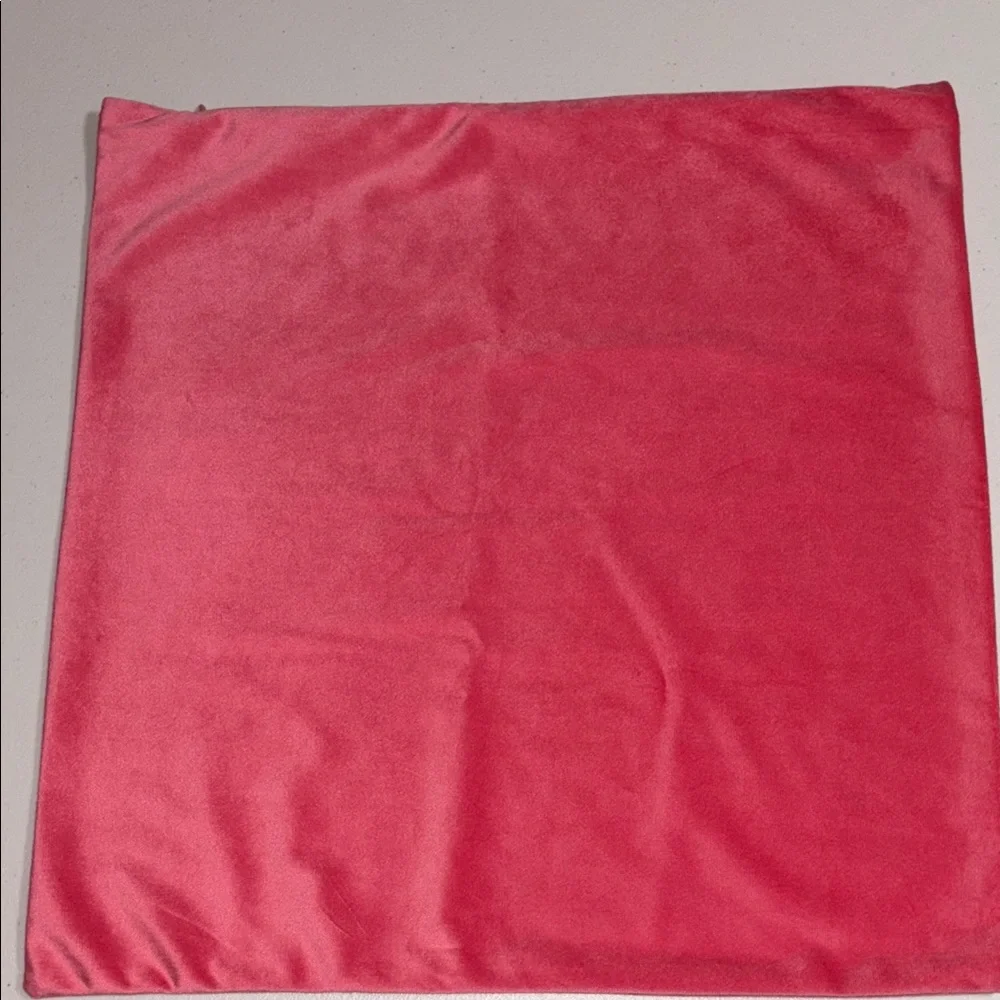 Pink velvet throw pillow cover
